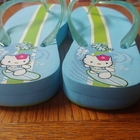 Hello Kitty | Shoes | Hello Kitty Platform Y2k Blue Green Thong Flip Flops 89 | Poshmark